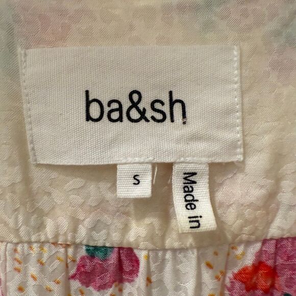 BA&SH Elita Floral Jacquard Tie Front Minidress Size Small - Picture 4 of 4